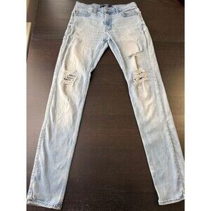 Hollister Light Blue Distressed Men’s Stacked Skinny Jeans
